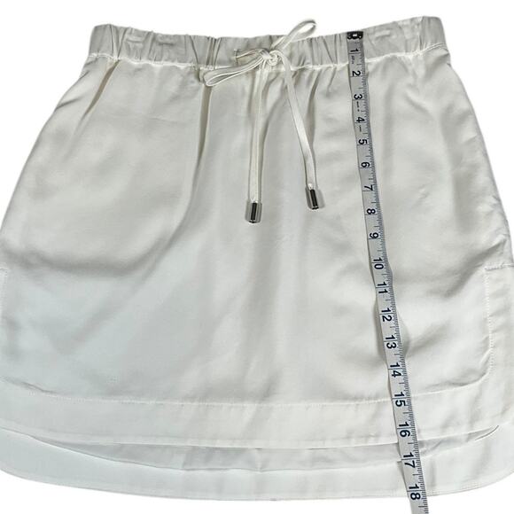 Banana Republic White Drawstring Skirt with Pockets – Size Small Causal Chic - Picture 7 of 9